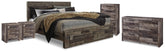 Derekson King Storage Bed, Dresser, Chest and 2 Nightstands